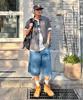 Seupao Roll-Up Short Sleeve Check Shirt_Spycg25C06 (A Type)