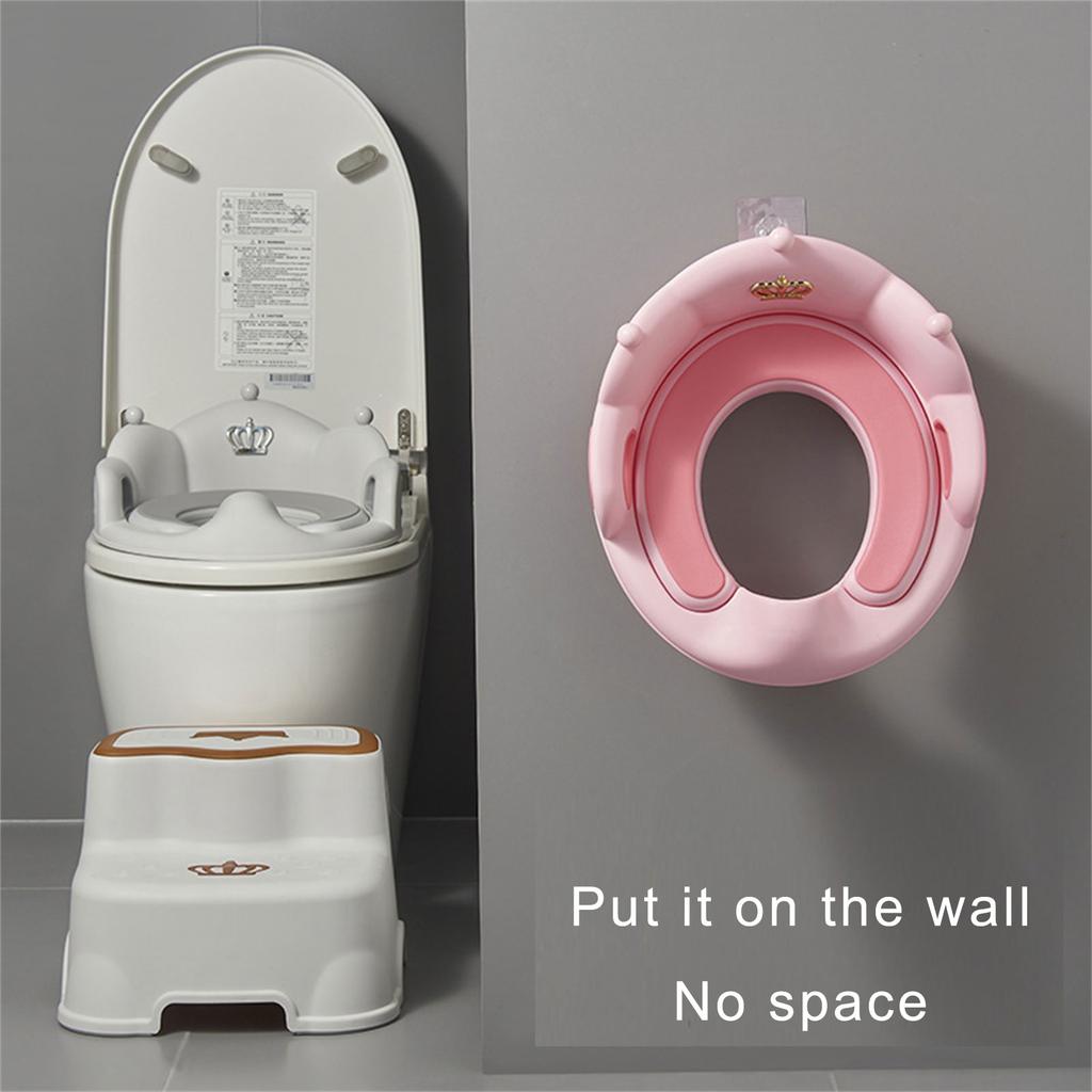 Baby Potty Training Toilet Seat with Soft Cushion Handles Splash Guard Toilet Seat Potty Seat for Children Boy and Girl