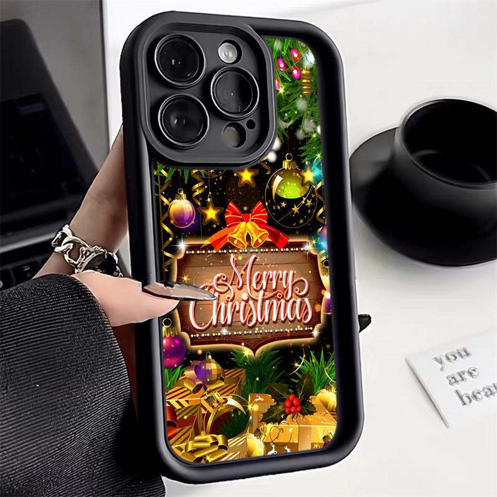 Ae113 Merry Christmas art Santa design art Phone Cases for Samsung A54 A05s A55 A53 A15 S23 S24 Ultra S25 Plus A35 Angel Eye Ladder Protective Cover