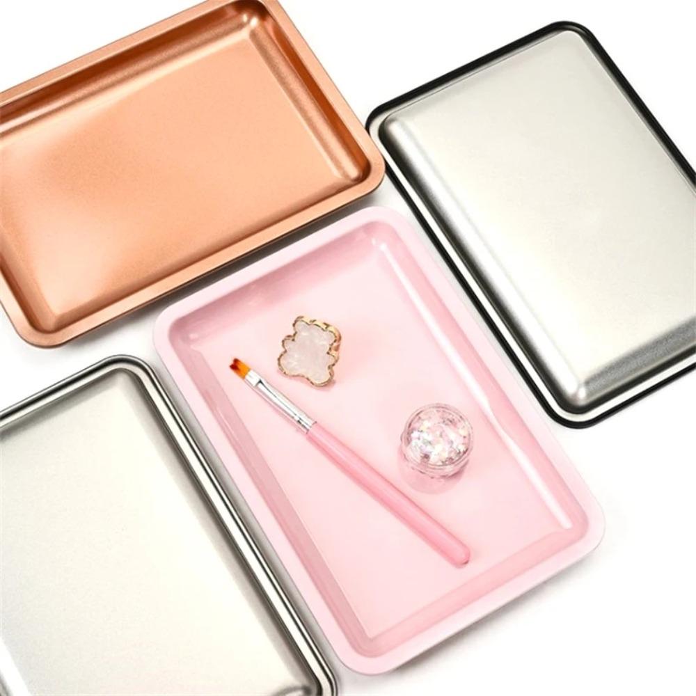 False Nails Dish Tools Nail Tool Storage Tray Ellipse Square Shape Cosmetic Container  Unisex
