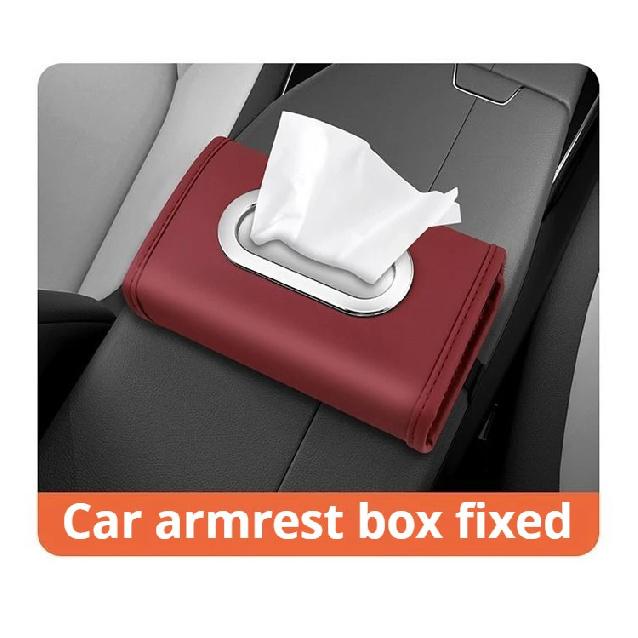 Boîte à mouchoirs de voiture Boîte à mouchoirs suspendue au dossier de siège de voiture Boîte d'accoudoir Pare-soleil Boîte à serviettes de voiture Accessoires de voiture