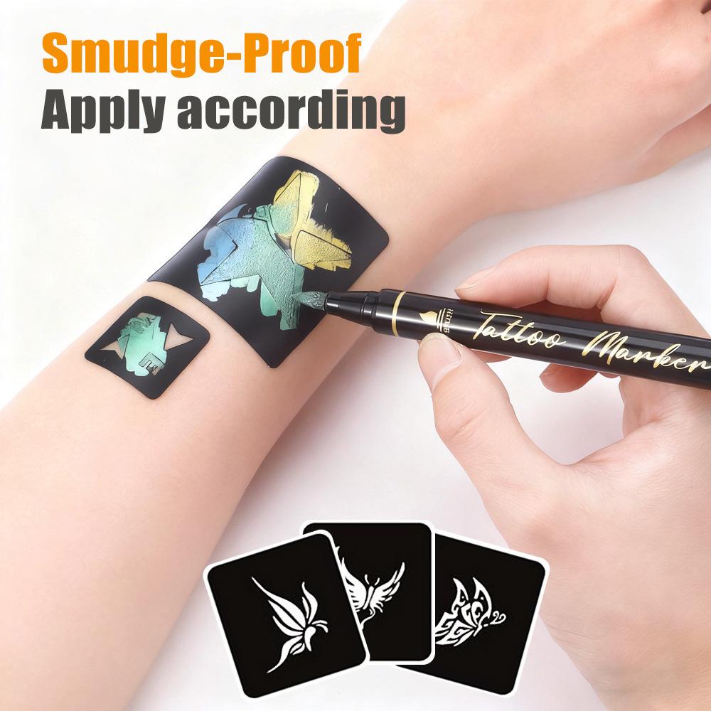 Soft Head Skin Marker Plastic Set Erasable Dual-Sided Writing Children Holiday Facial Body Painting Temporary Tattoo Pen