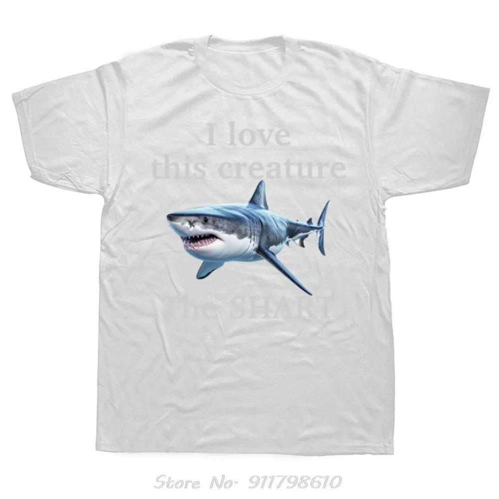 Men's Clothing I Love This Creature The Shart Shark Funny Oversized T-shirt Fashion Fitness T Shirt Casual Cotton Tshirt Tops