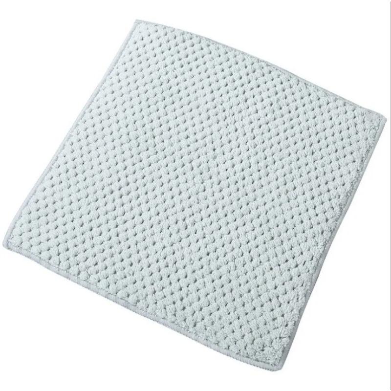 Kitchen Cleaning Dining Wash Towel Absorbent Square Microfiber Dishcloth Household Thickened Cloth Tool Supply Accessory New