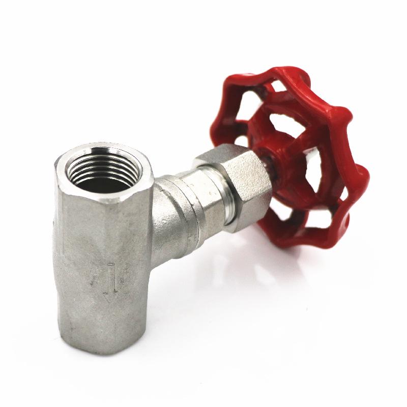 304 Stainless Steel Type B Globe Valve, American Style, Double Male Threaded Shut-off/Throttle Valve for Water Pipes