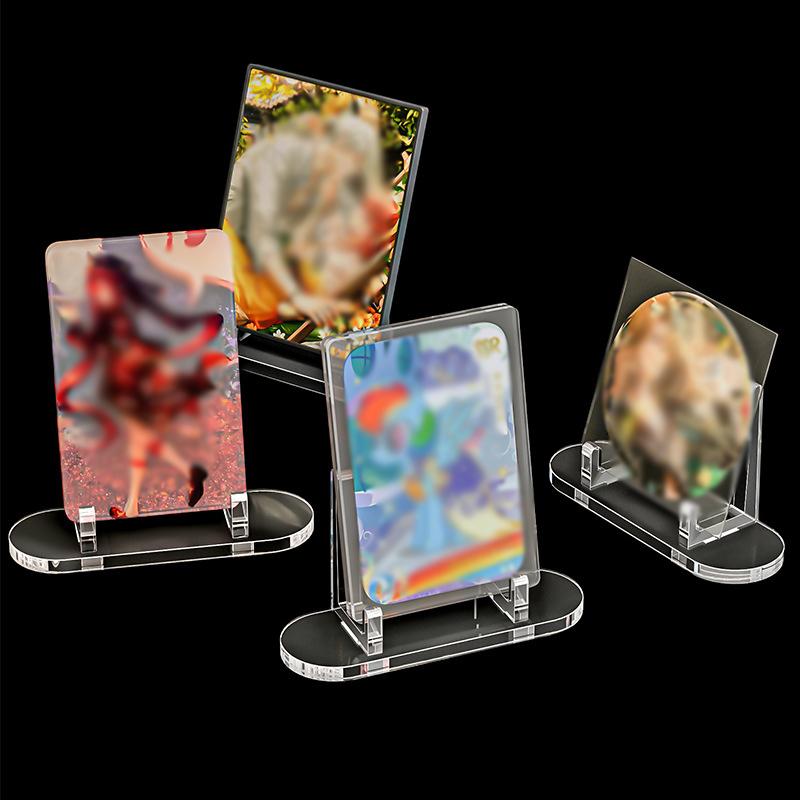 1PC Transparent acrylic badge display holder medals honor storage display stand desktop color paper card storage holder