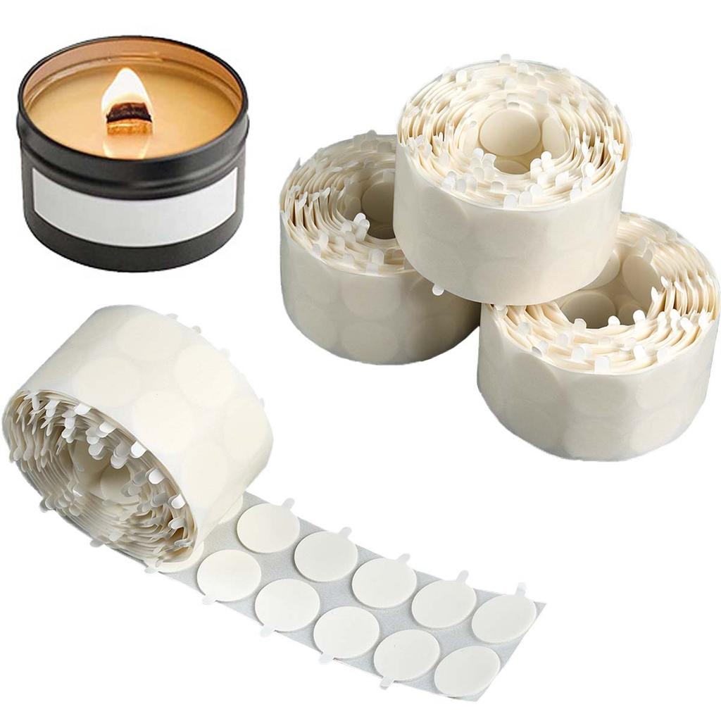 15mm/20mm Candle Wick Stickers White Adhesive Heat Resistance Foam Double-sided Tape DIY Aromath Wax Craft Making Kits Supplie
