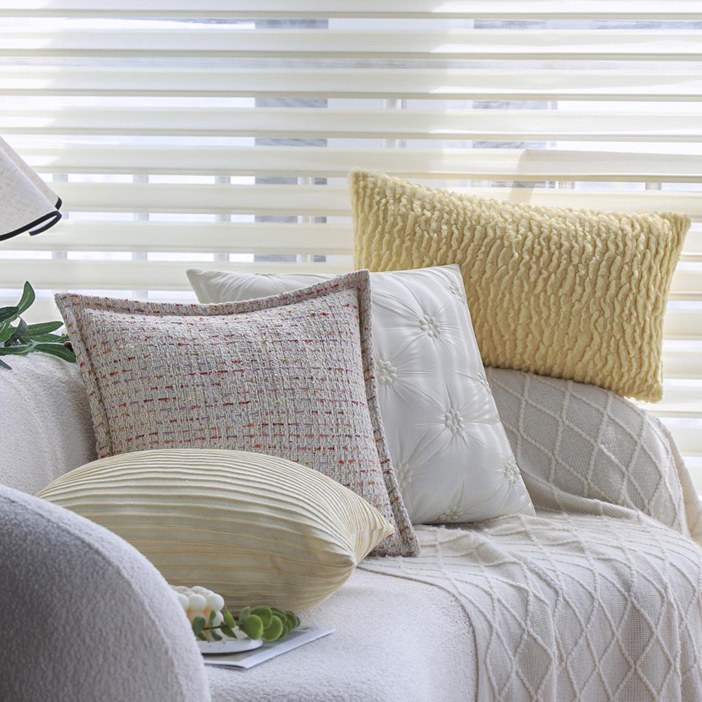 Cream Style Pillow Case Living Room Sofa Pillow Model Bedroom Bedside Bay Window Cushion with Pillow Core Home Decoration
