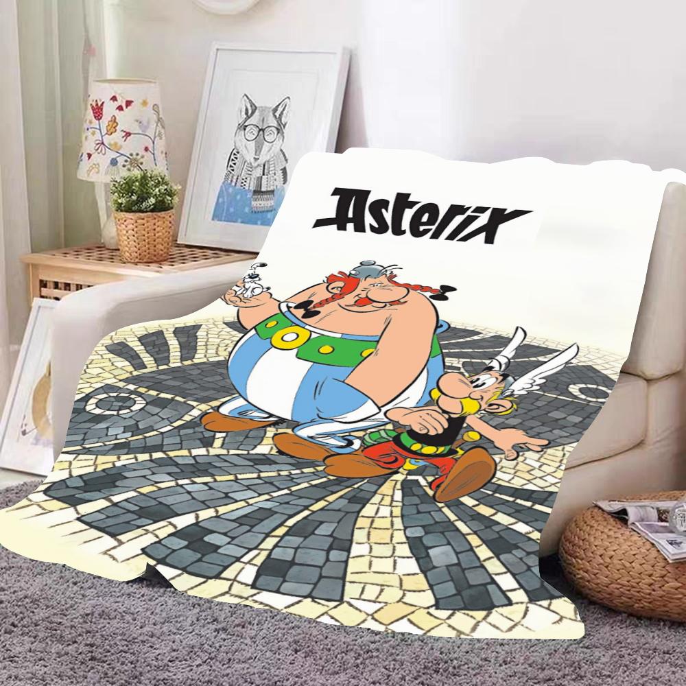Lehká deka s designem manga Asterixe a Obelixe Pro koleje, zdřímnutí, obývací pokoj, kancelář, pohovku, celoroční