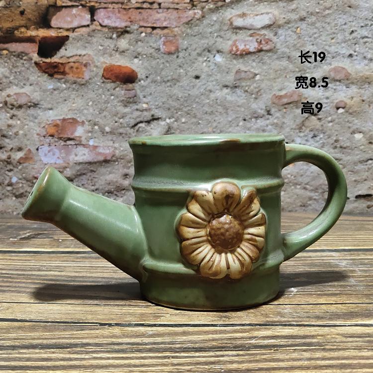 1 шт. Европейский стиль Креативный пасторальный керамический цветочный горшок Контейнер для суккулентов Сельский цветочный горшок для суккулентов Орнамент