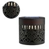 Solar Wall Lamp Lamp Seven Color Changing Projector Light with Hollow Pattern Patio Decorative Light Design IP65 Waterproof for Outdoor Garden Fence