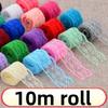 10 Meters Roll Lace Ribbon Non-Stretch Embroidered Net Trim New Unilateral Lace Trim  Decoration