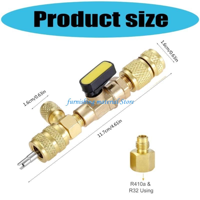 Y5GD Adapter Remover Installer Tool with 1/4 & 5/16 Port for R22 Accessories