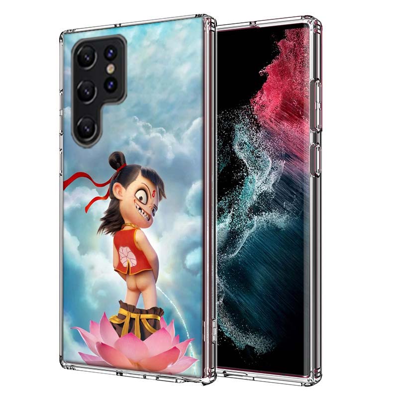 N-Nezha Anime Movie Capa Phone Case For Samsung S26 Ultra S25 Edge Galaxy S23 S21 S20 S24 FE S22 S10 Plus Cover Clear TPU Shell