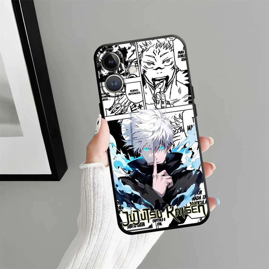 Anime J-Jujutsu K-Kaisen Case for iPhone 12 17 16 Pro Max 7 8 15 Plus X XS XR 13 Mini 11 14 17Air SE Soft Back Phone Cover