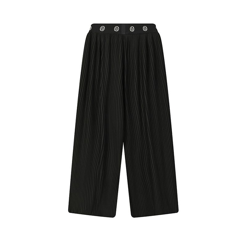 FILA By Naoki Takizawa Fashion Minimalist Elegant Flowing Versatile Loose Comfortable Casual Pants Women pants Black F11W542603FBK