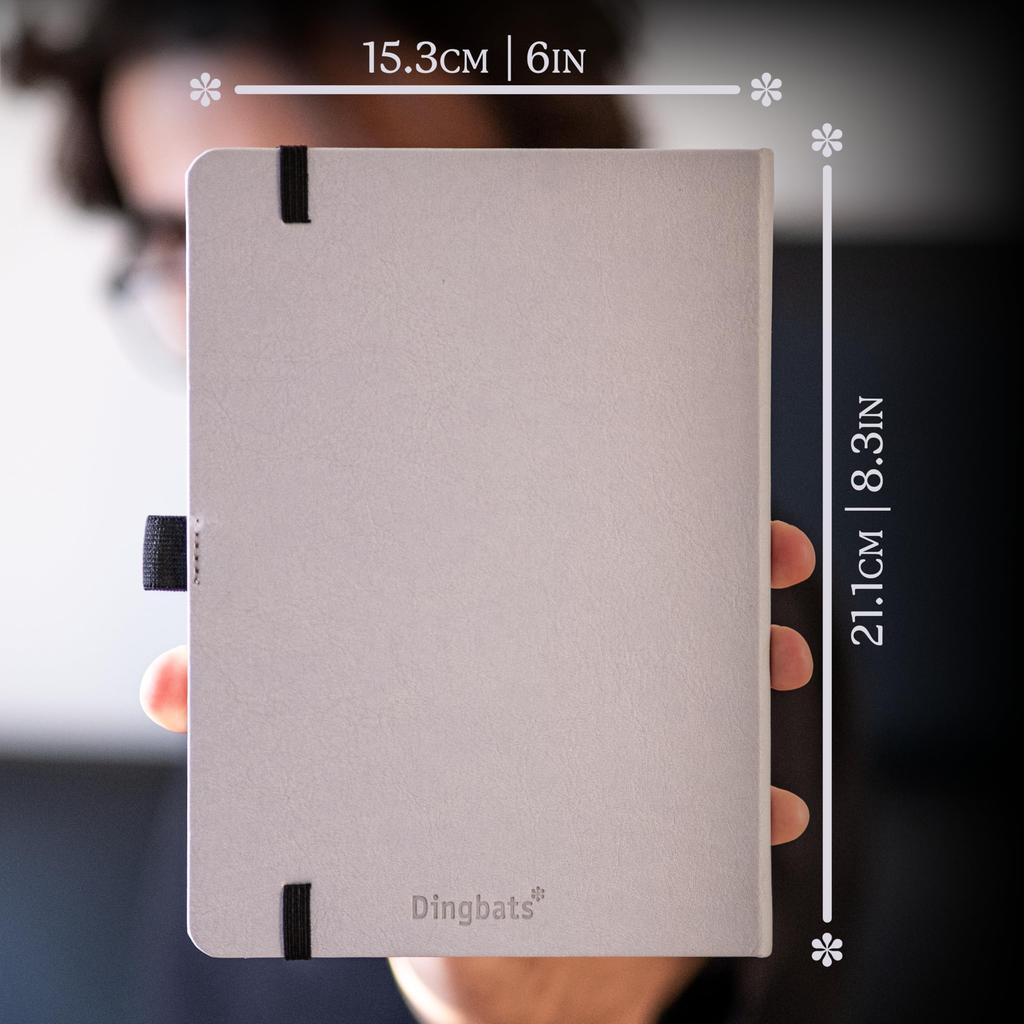 Dingbats Earth Dot A5 Medium Glycine Arctic Hardcover Cream 100gsm Inkproof Paper Numbered Index Key Pages - Notebook, - - - Pages, &