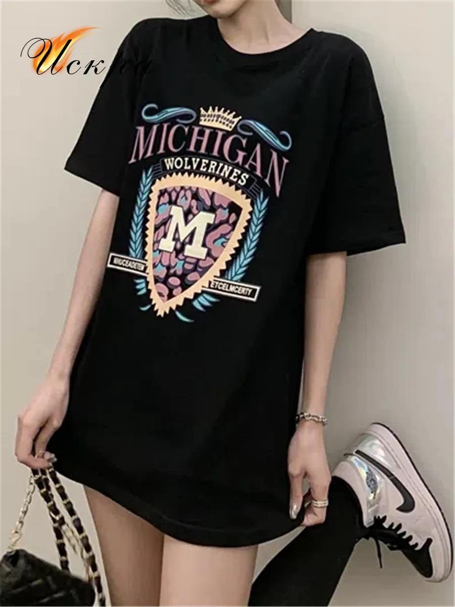 Y2K Skeleton Printed T-shirt M