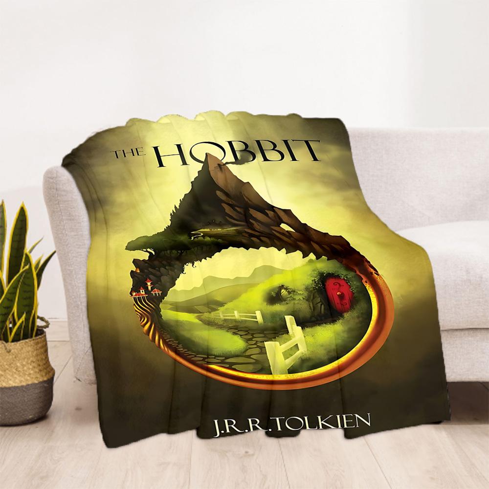 1PC The Hobbit Outdoor Blanket Lightweight Flannel, Soft & Warm, All-Season, Outdoor, Camping, Living Room, Office,  L1106057