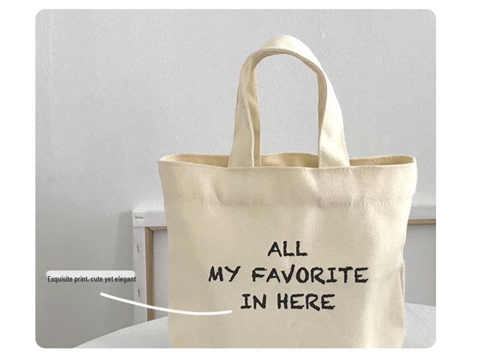 Минималистичная холщовая сумка-тоут с улыбающимся лицом - Портативная маленькая квадратная сумка для ланча для женщин 7172026 cm 652₽