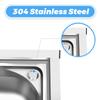 2 Compartment Sink Kitchen Sink, Stainless Steel Utility Sink Free Standing Outdoor, Commercial Restaurant Set w/Faucet