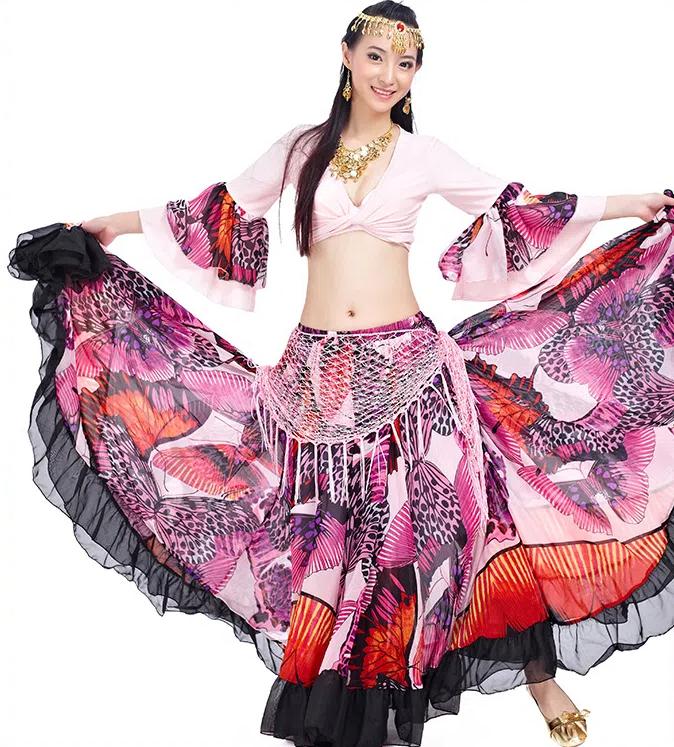 Oriental Dance Swinging Skirt Flower Skirt Set Belly Dance Skirt Swinging Dance Skirt Belly Dance Skirt Set