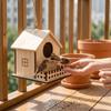 Parrot Mating Box Wood Bird House Hanging Bird Feeder House Bird Nest  Patio Decorative