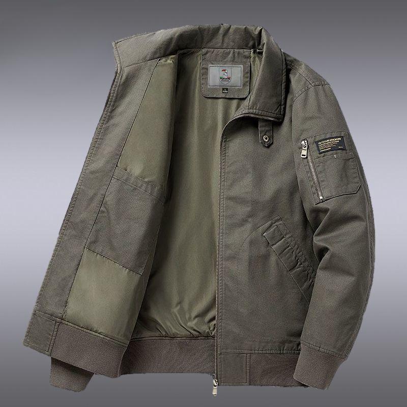 Middle-aged and Elderly Men's Jacket Winter Lamb Velvet Warm Cotton Coat Plus Velvet Thickened Pure Cotton Casual Cotton Jacket