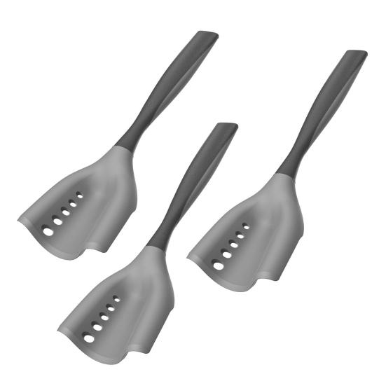 Silikonowa Szpatułka do Mielenia Mięsa Rozdrabniacz 2 w 1 Szpatułka do Szatkowania do Filtrowania Oleju Nieprzywierająca Maszynka do Mięsa z Rączką Soft-Grip Odporna na Ciepło Kuchnia