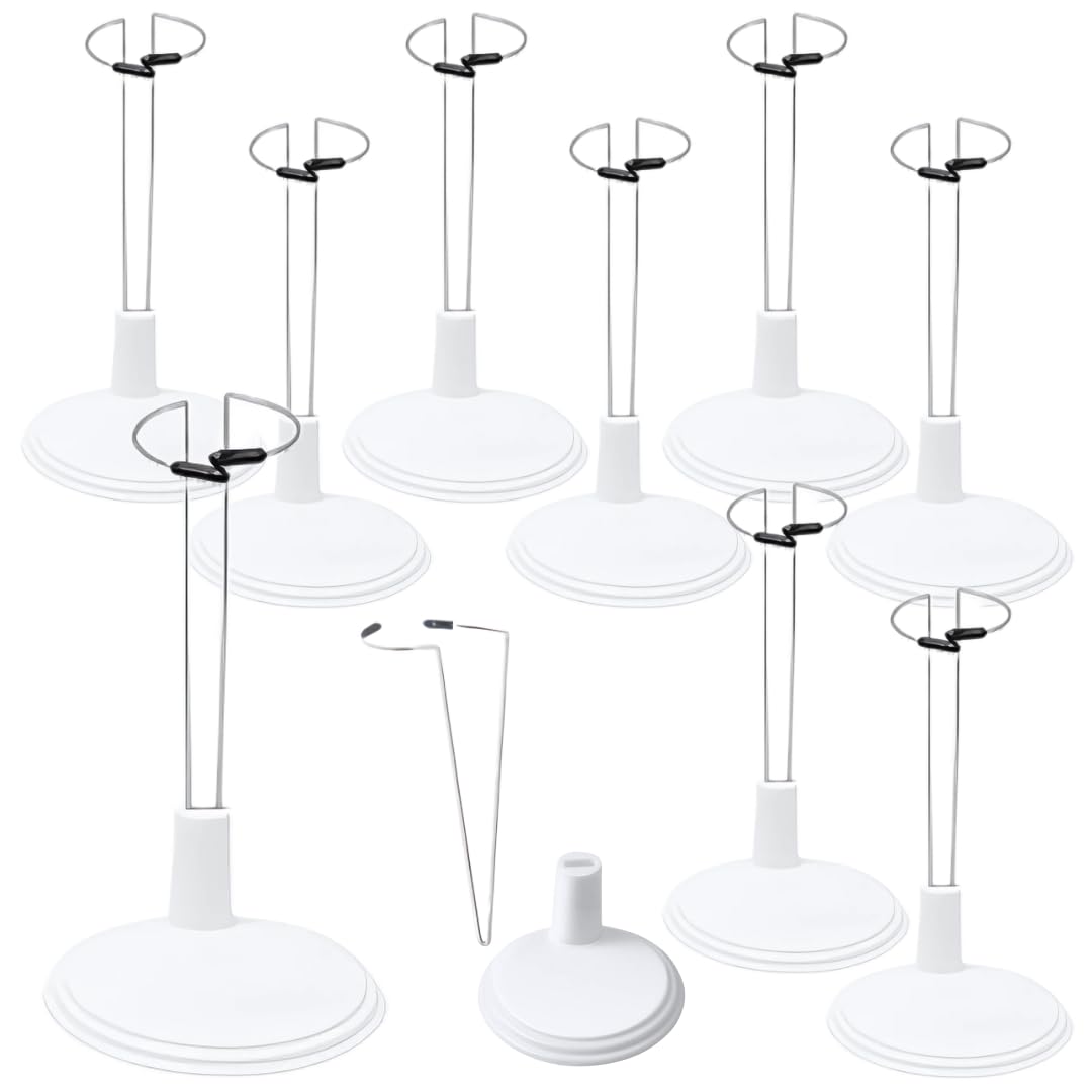 

так счастлив Кукла Фигурка Рисование Фигурка Дисплей Пластиковый Набор из 10 Я м Подставок, Оснований, Подставок, Моделей, (Белый/20см) белый