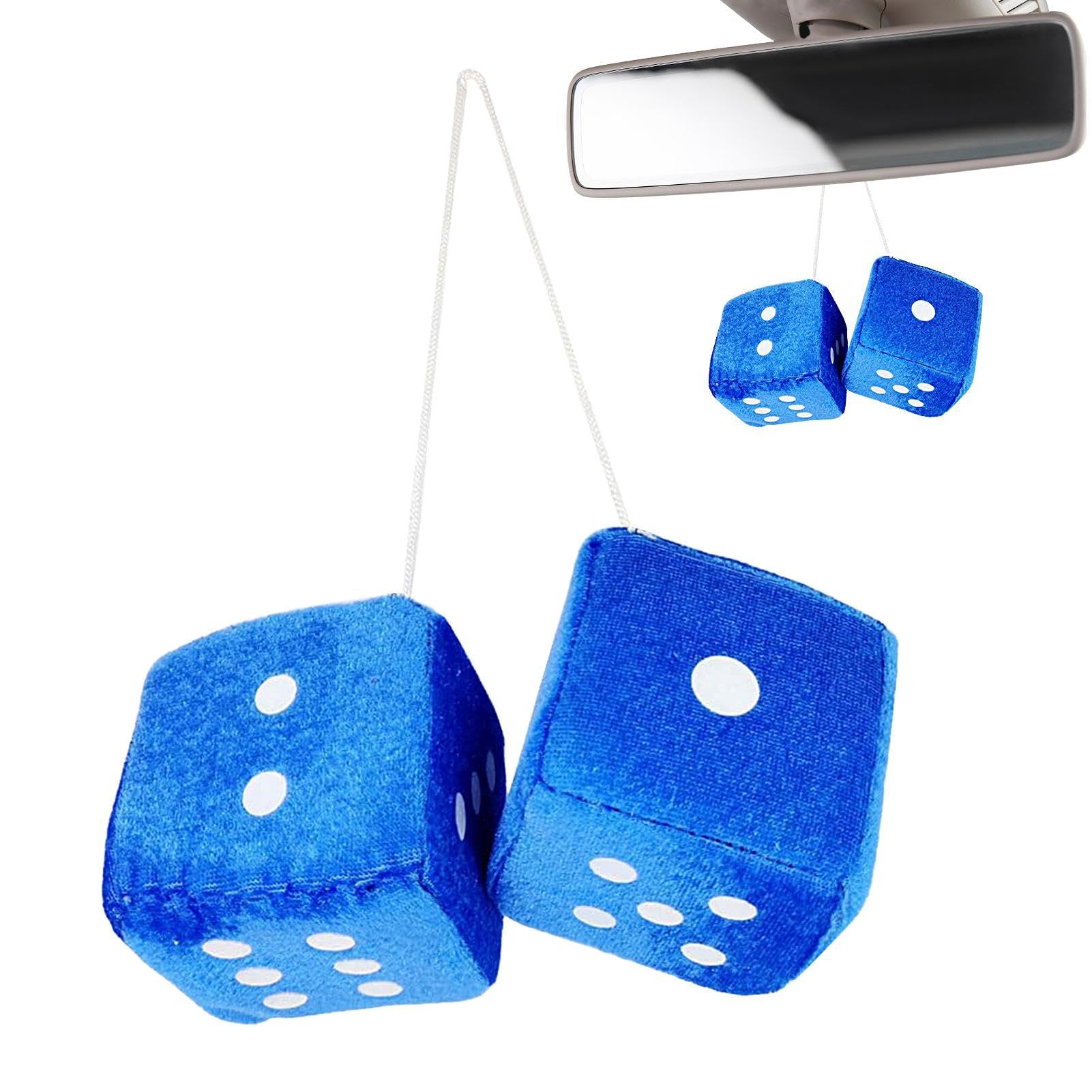 

Generic Car Dice, Auto Rear Mirror Plush Dice, Rearview Mirror, Accessories, Car, Rearview Mirror, Please refer to the description синий