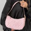 Personalized Underarm Bag 2025 Summer New Fashion Popular Women's Bag Denim Foreign Style Rhombus Rough Edge Shoulder Bag