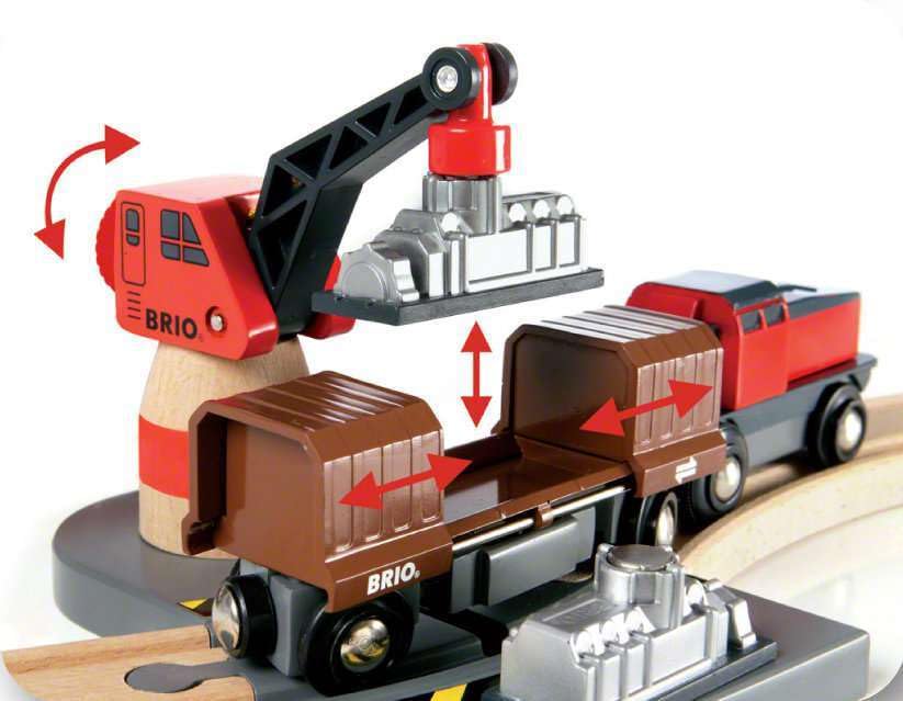 BRIO Cargo Harbor Set Ages Wooden Wooden Rail Gift [16-Piece Set] 33061, 3+. [Toy, Toy, Rail, Set, (Birthday/Christmas)]