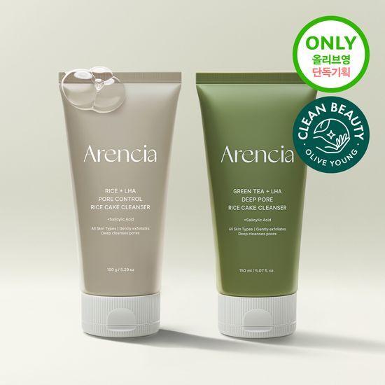 arencia Chapssal Tteok Soap Cleanser 150g x 2 (Green Tea/Rice)
