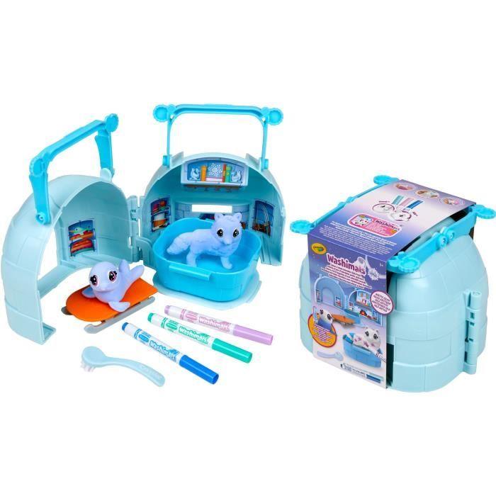 Valisette washimals igloo - crayola - kit de coloriage lavable pour enfants à partir de 3 ans