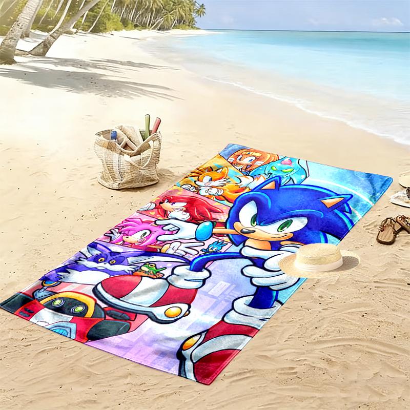 SONIC Beach Towel Suitable for Various Scenarios Such As Kitchen, Bathroom and Beach Swimming