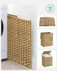 Hand-woven Rattan Laundry Basket 90L Laundry Organizer with Lid
