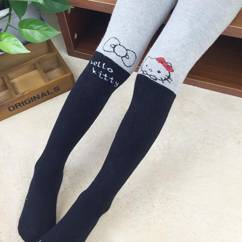 Girls' Thickened Terry Cotton Leggings: Autumn & Winter Pantyhose for Ages 3-7