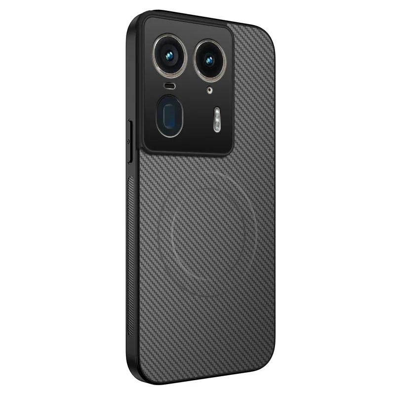 Carbon Fiber Pattern PU Silicone Phone Case For MOTO Edge 50 Fusion Pro Ultra Neo Magnet Wireless Charging Soft Back Cover Cases