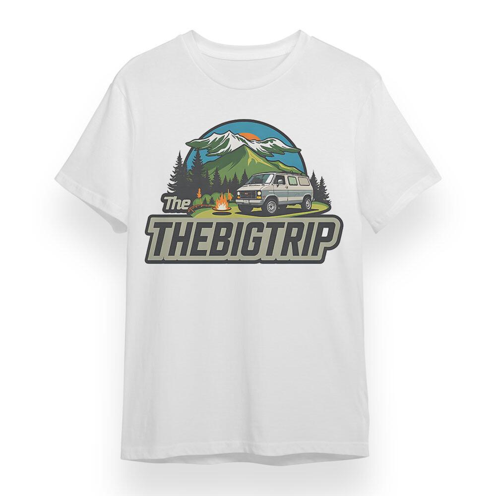 

Men s Plus Size T-shirt With The Big Trip Graphic Unisex White 100% Cotton Tee S