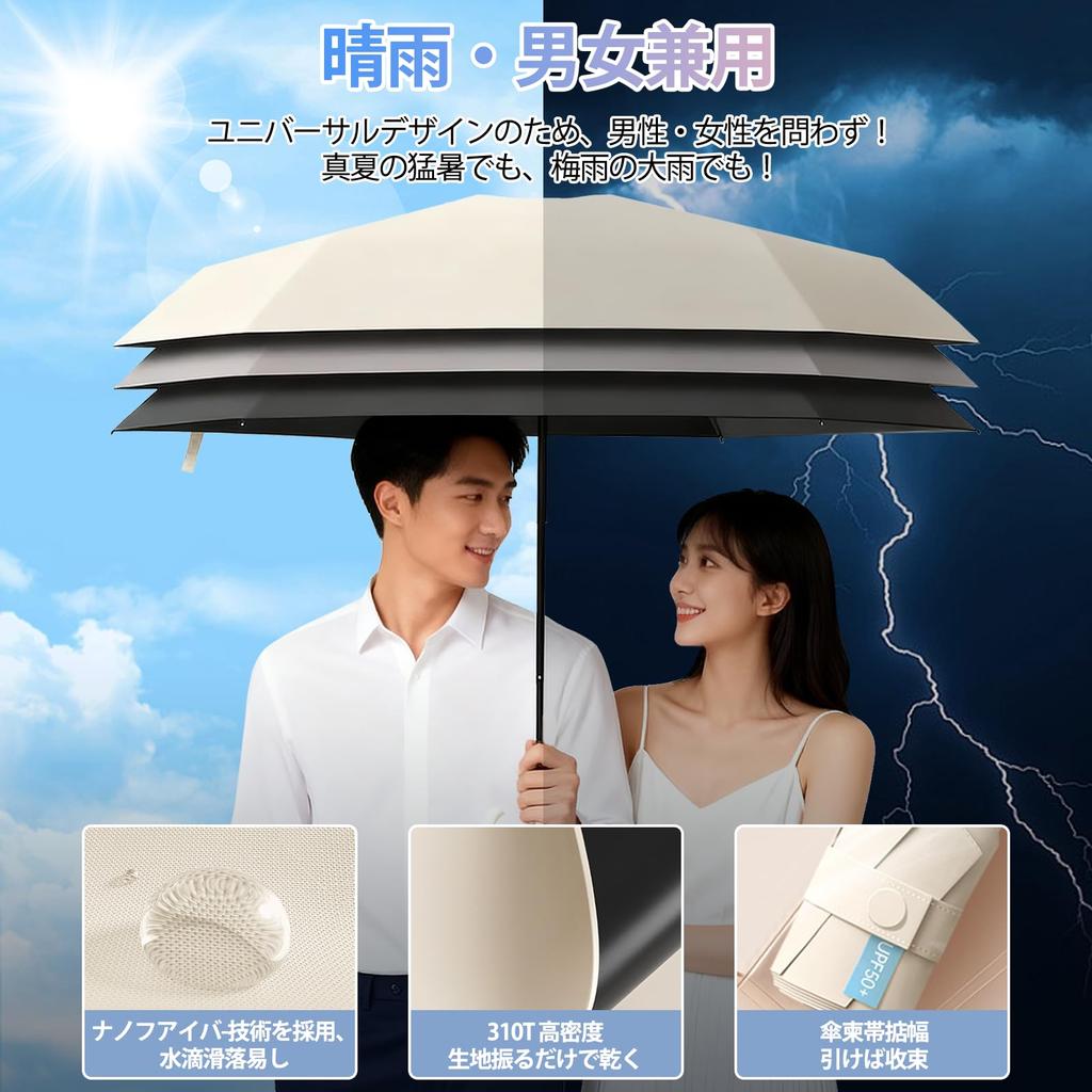 Folding UV Light Blocking and Heat Double Rib Structure UV Suitable for Sunny and Rainy with Storage Birthday Green Parasol, Protection, 100%