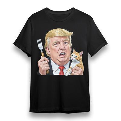 Men's Oversize T-shirt With Elegant Gentleman Cat Lover Graphic Cotton Tee