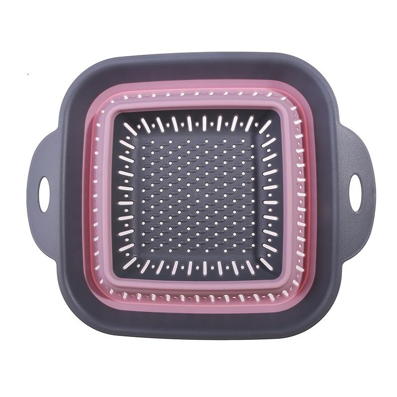 Foldable Kitchen Storage Basket Multi-Purpose Fruit Vegetable Drainer Organizer Collapsible Space-Saving Gadget