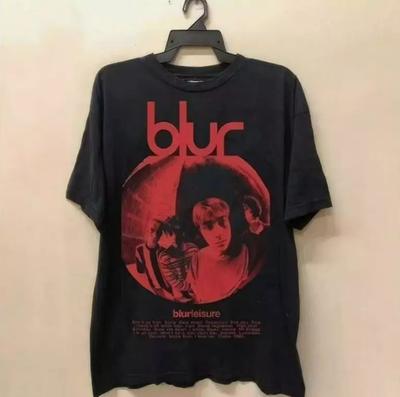 VTG Blur Band Album T-Shirt einfaches schwarzes T-Shirt Unisex Unisex T-Shirt