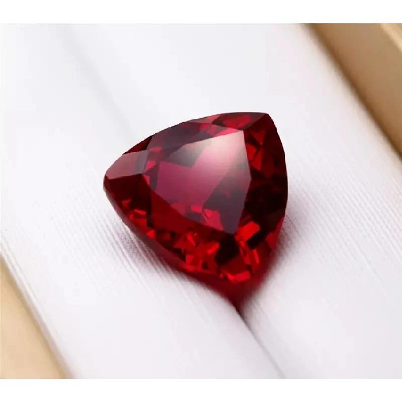 Fabulous Natural Red Ruby Mozambique 9+ Ct Trillion Cut Certified Gemstone