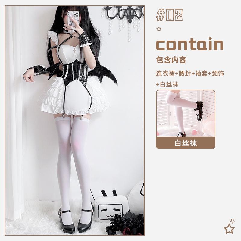 Halloween Costume Maid Dress Adult Diablo Goth Sexy Imp Uniform Seduction Cosplay Bat Dress