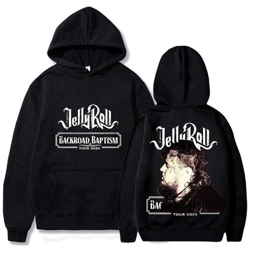 

Jelly Roll Hoodie Back Printing Hip Hop Fleece Sweatshirts Long-sleeved Gothic Hooded Clothing Ropa Hombre Fashion Retro Hoody 3XL