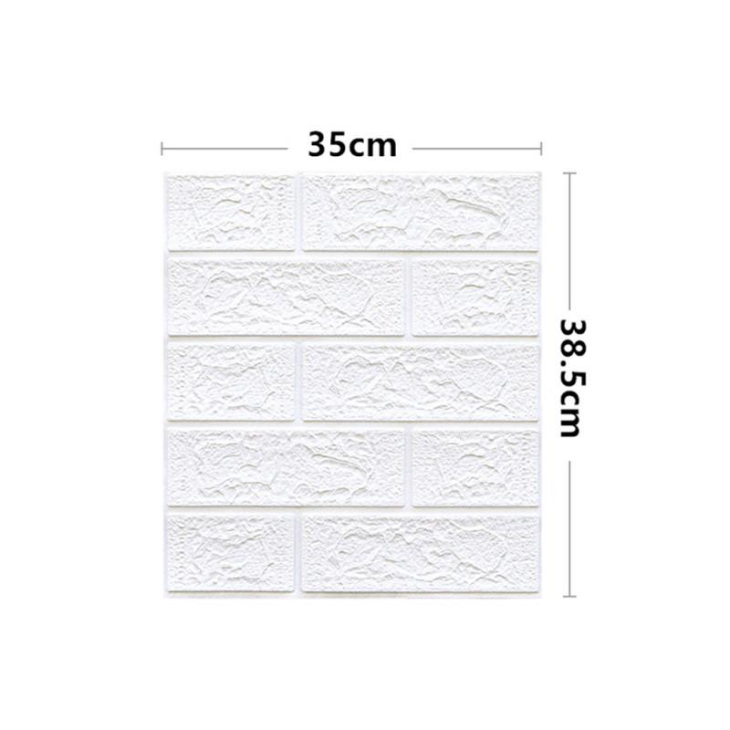 3d Three-dimensional Brick Pattern Wall Sticker Self-adhesive Waterproof Anti-collision Soft