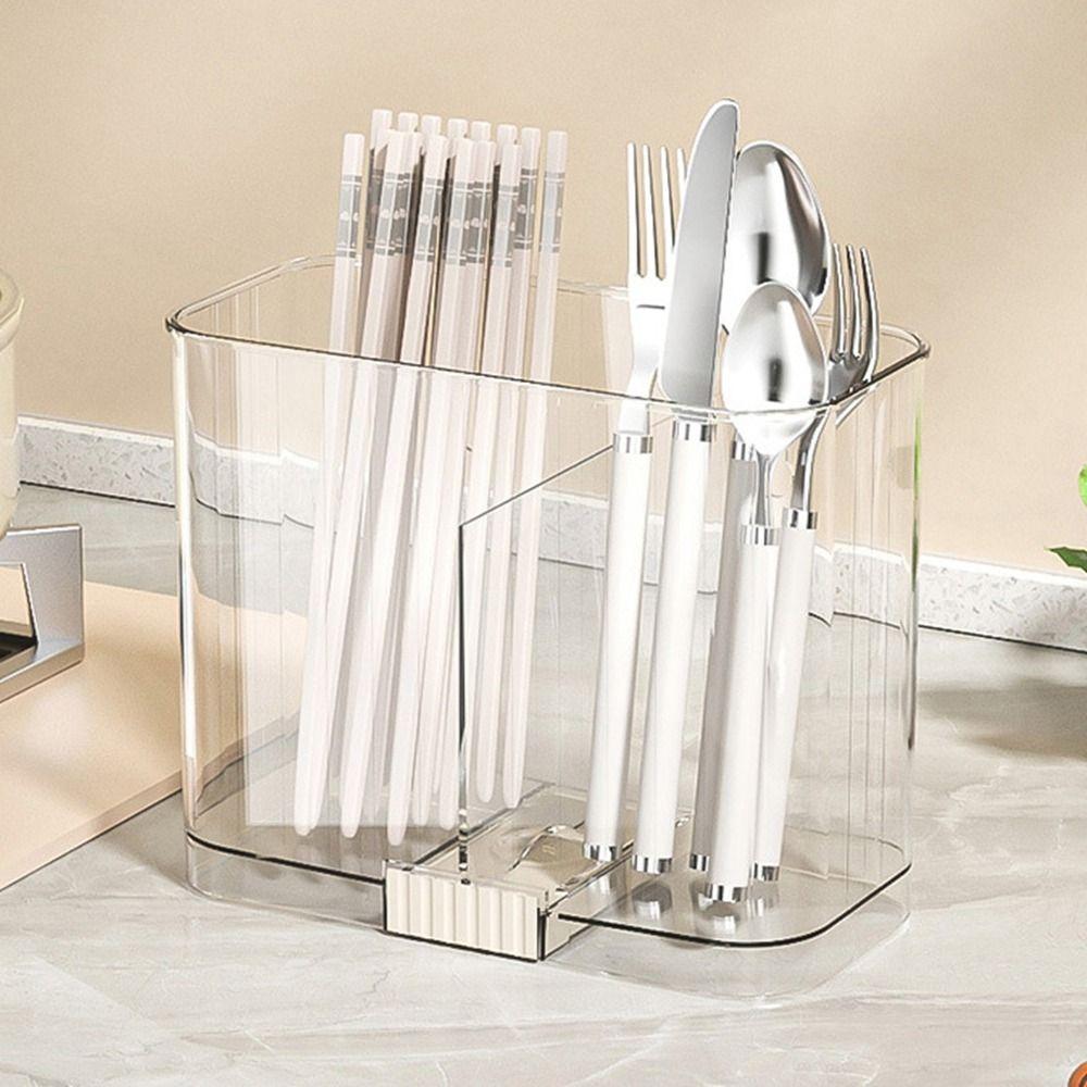 

Пластиковый ящик для хранения палочек для еды, настенный органайзер для столовых приборов, стойка для хранения ложек для домашнего хозяйства