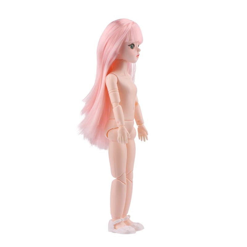 Bjd Doll Nude Haploid Multiple Removable Joints 30Cm 1/6 3D Grey Green Purple Blue Attractive Eyes Doll Girls Birthday Gift Toy